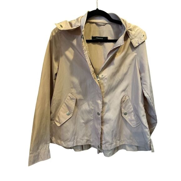 Zara‎ Basic Women's Pink Hooded Windbreaker Jacket Size S - Picture 1 of 14